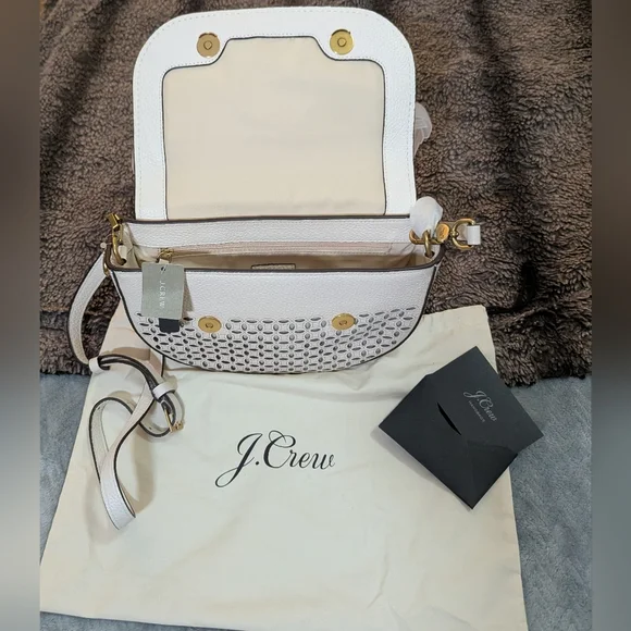 J. Crew White and Gold Crossbody Bag - Picture 5 of 7